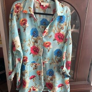 Umgee Floral Button Down Shirt - Size 2xl